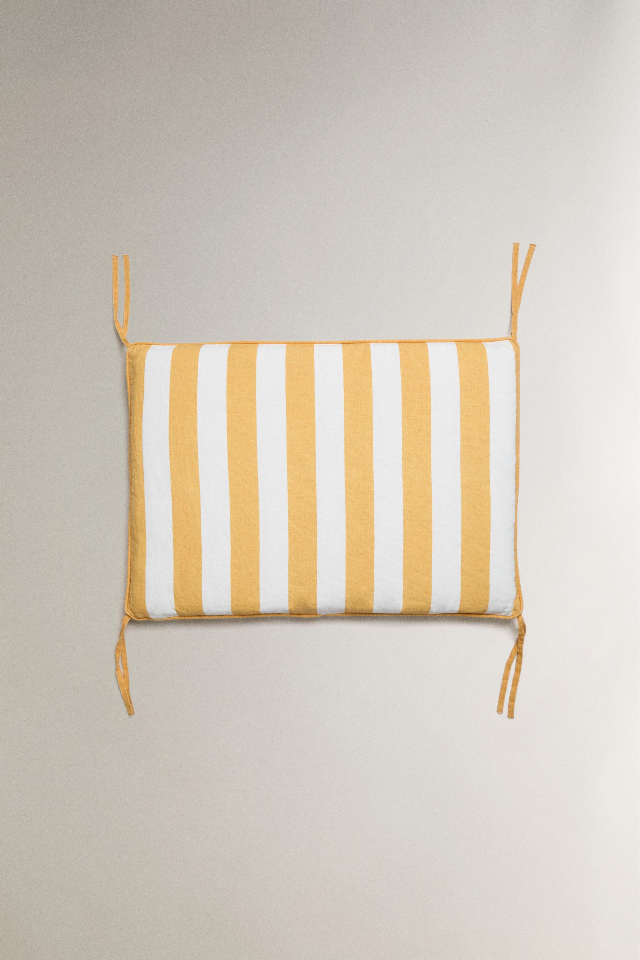 COUSSIN DOSSIER BANQUETTE RAYURES